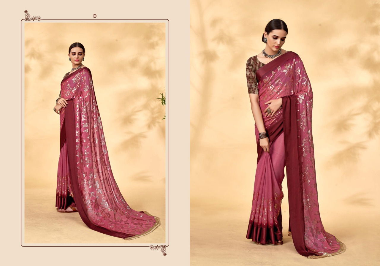 Ynf Varnam New Exclusive Wear Fancy Designer Sequence Satin Saree Collection
